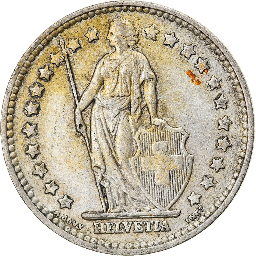 Coin, Switzerland, Franc, 1957, Bern, VF(30-35), Silver, KM:24