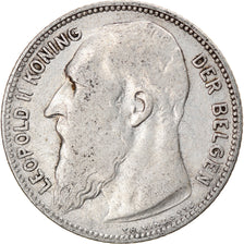 Moneda, Bélgica, Franc, 1909, BC+, Plata, KM:57.1