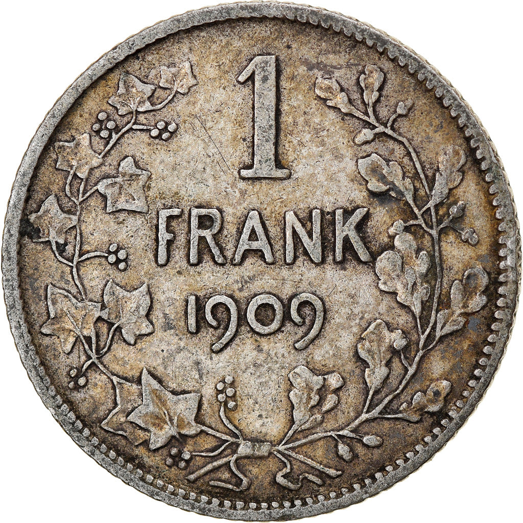 Coin, Belgium, Franc, 1909, VF(30-35), Silver, KM:57.1