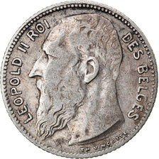 Moneta, Belgio, Franc, 1909, MB+, Argento, KM:57.1