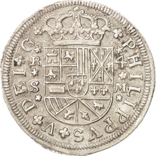 SPAIN, 4 Reales, 1718, Seville, KM #309, AU(50-53), Silver, 11.33