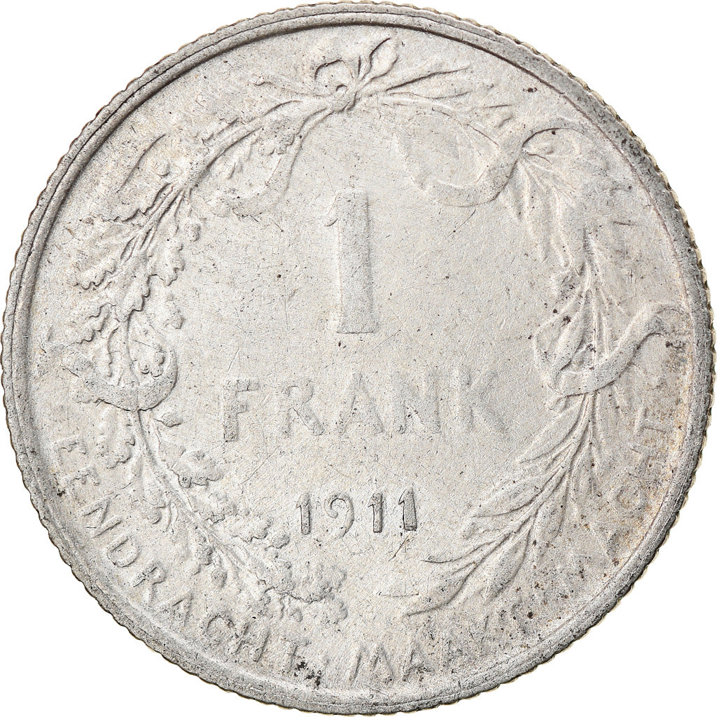 Coin, Belgium, Franc, 1911, VF(30-35), Silver, KM:73.1