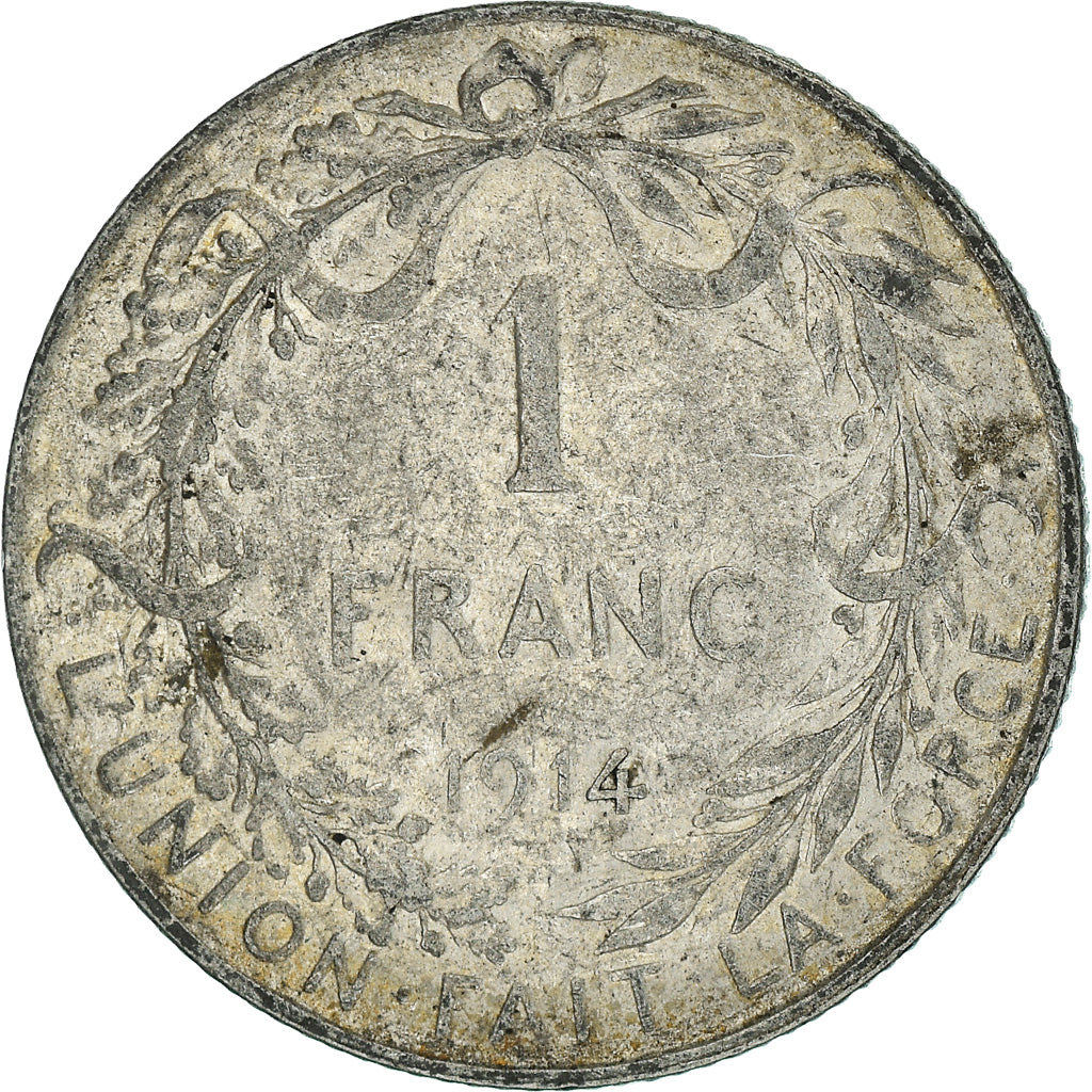 Moeda, Bélgica, Franc, 1914, VF(30-35), Prata, KM:72
