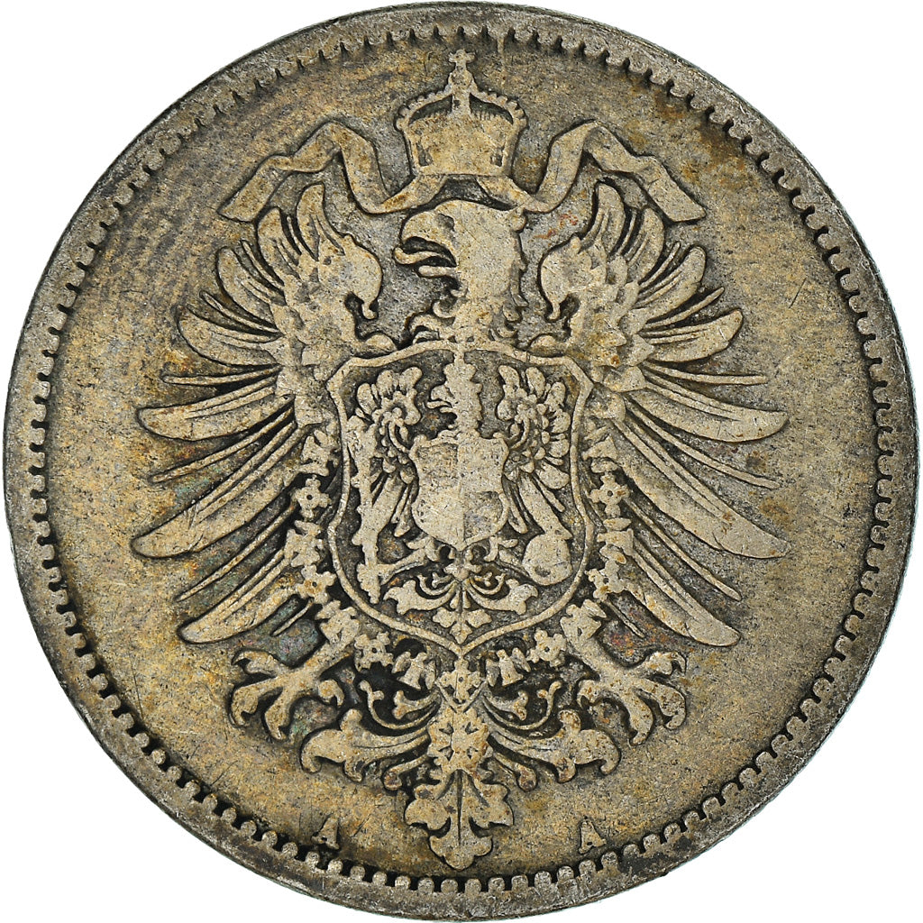 Coin, GERMANY - EMPIRE, Wilhelm I, Mark, 1875, Berlin, VF(30-35), Silver, KM:7
