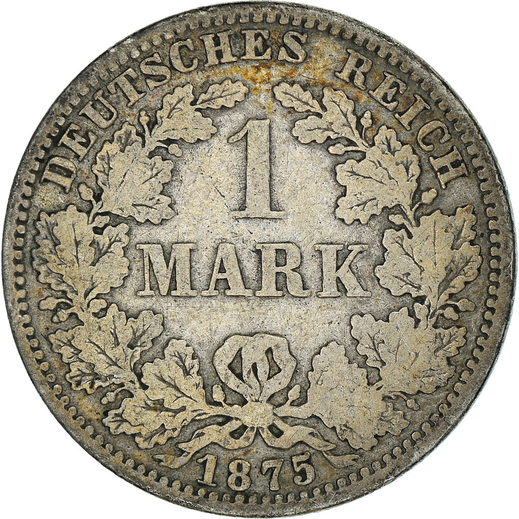 Coin, GERMANY - EMPIRE, Wilhelm I, Mark, 1875, Berlin, VF(30-35), Silver, KM:7