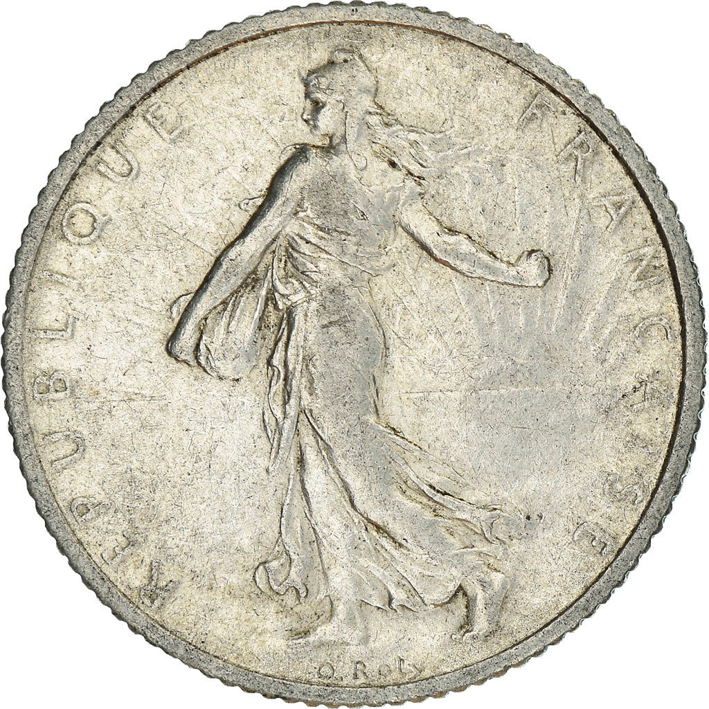 Coin, France, Semeuse, Franc, 1915, Paris, AU(50-53), Silver, KM:844.1