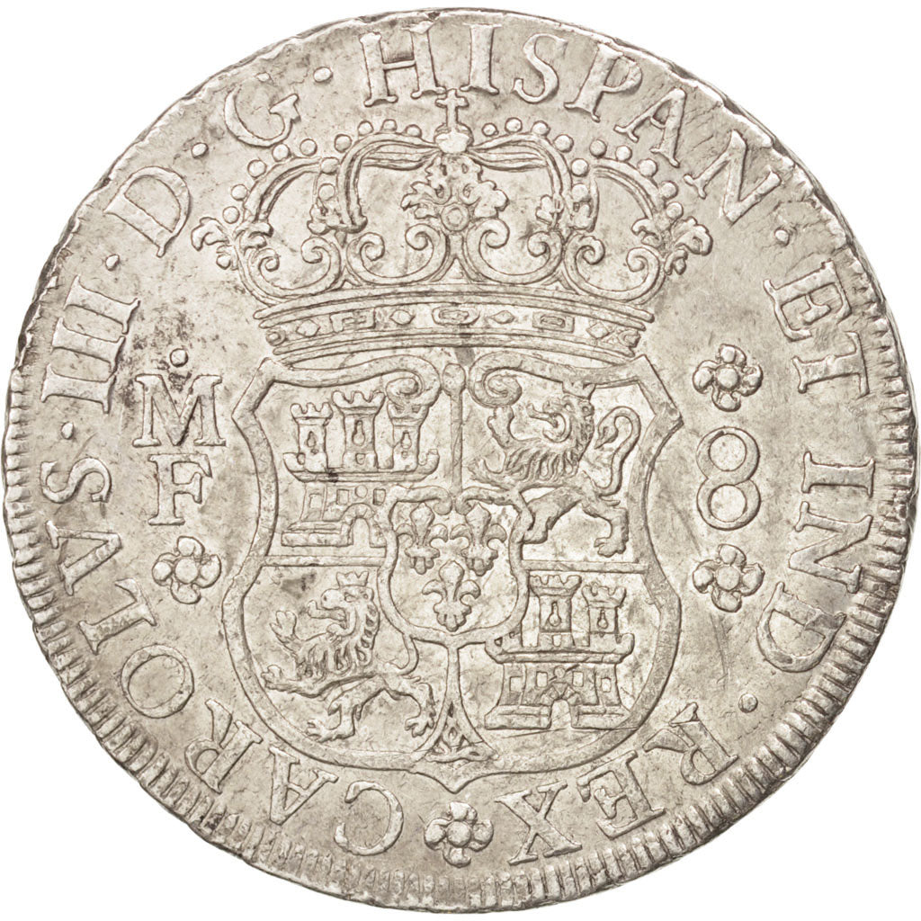 MEXICO, 8 Reales, 1764, Mexico City, KM #105, AU(50-53), Silver, 27.10