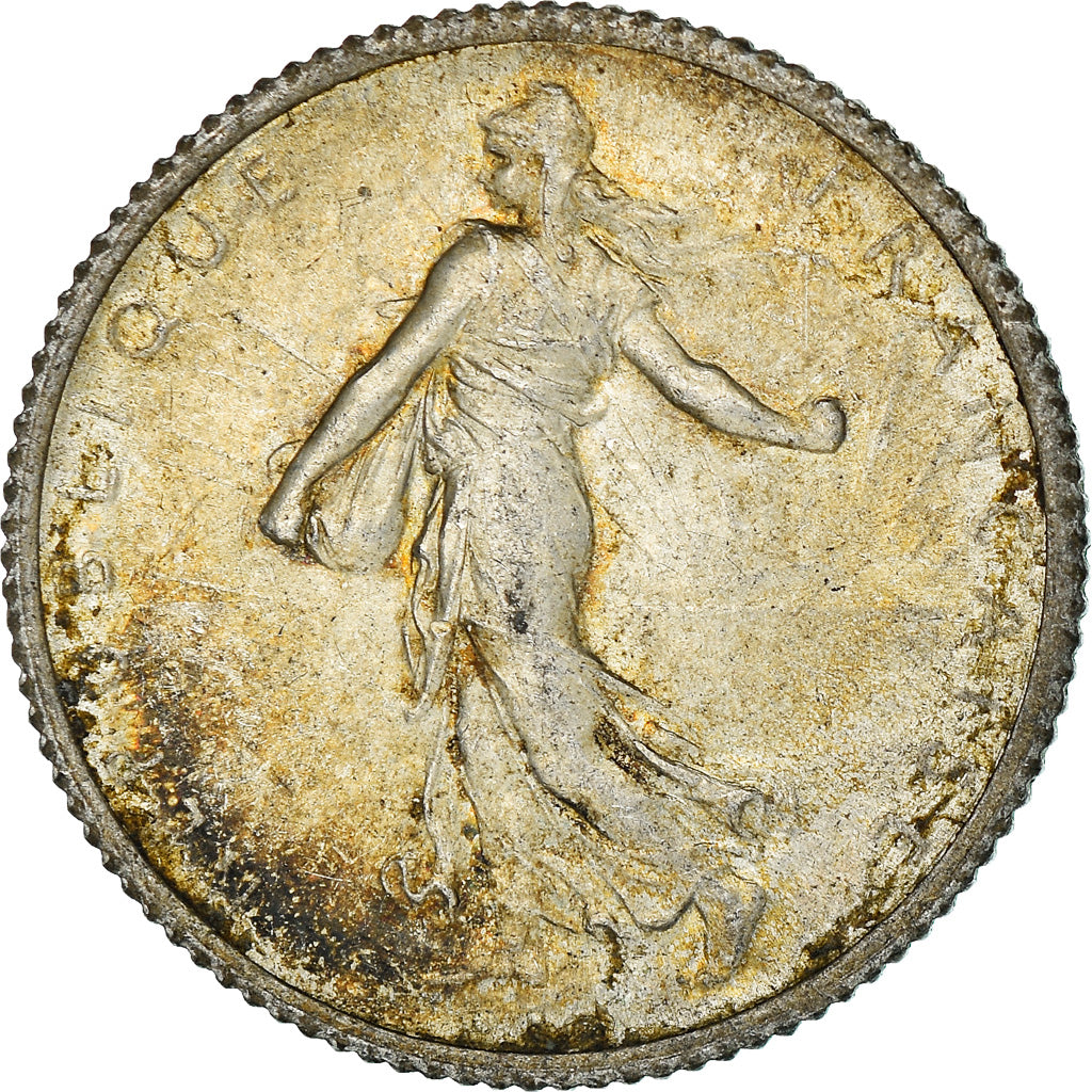 Coin, France, Semeuse, Franc, 1919, Paris, EF(40-45), Silver, KM:844.1