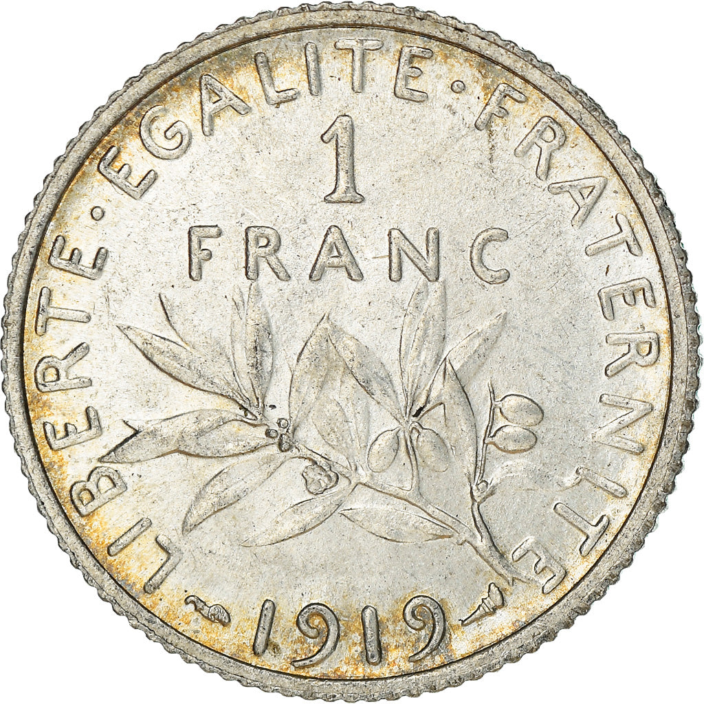 Monnaie, France, Semeuse, Franc, 1919, Paris, SUP+, Argent, Gadoury:467