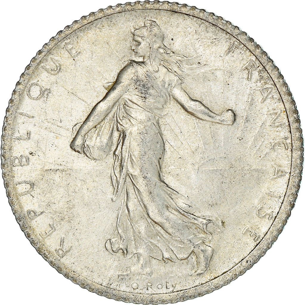 Coin, France, Semeuse, Franc, 1920, Paris, AU(55-58), Silver, KM:844.1