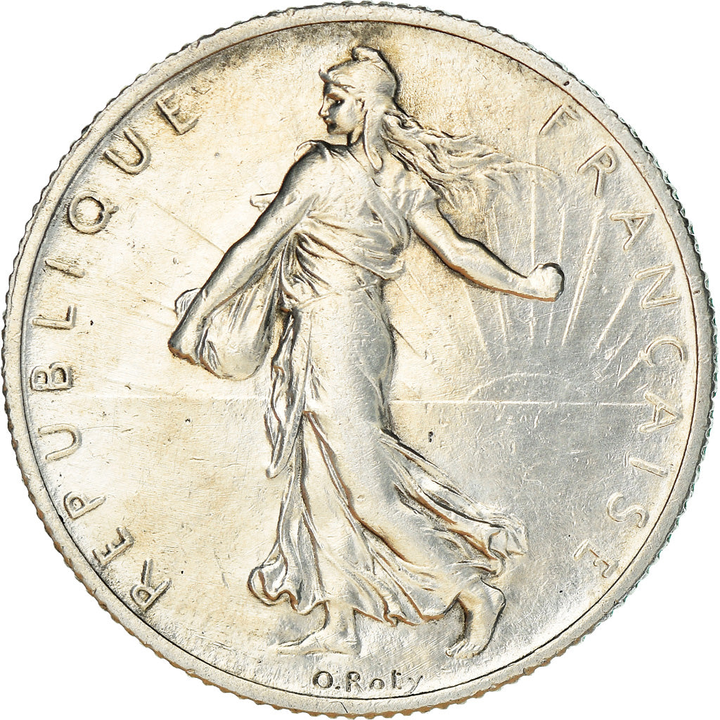 Moneta, Francia, Semeuse, 2 Francs, 1914, Paris, BB, Argento, KM:845.1