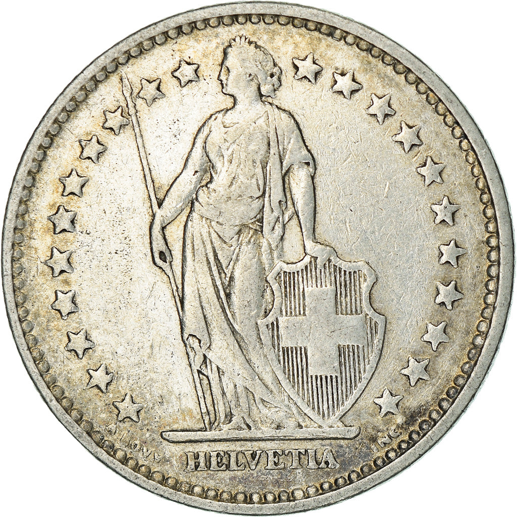 Coin, Switzerland, 2 Francs, 1920, Bern, VF(30-35), Silver, KM:21