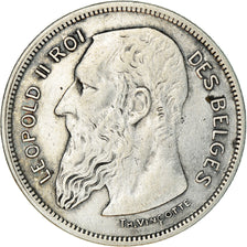 Coin, Belgium, 2 Francs, 2 Frank, 1909, EF(40-45), Silver, KM:58.1