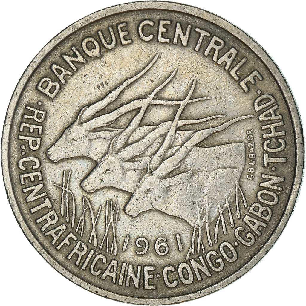 Coin, EQUATORIAL AFRICAN STATES, 50 Francs, 1961, Paris, EF(40-45)