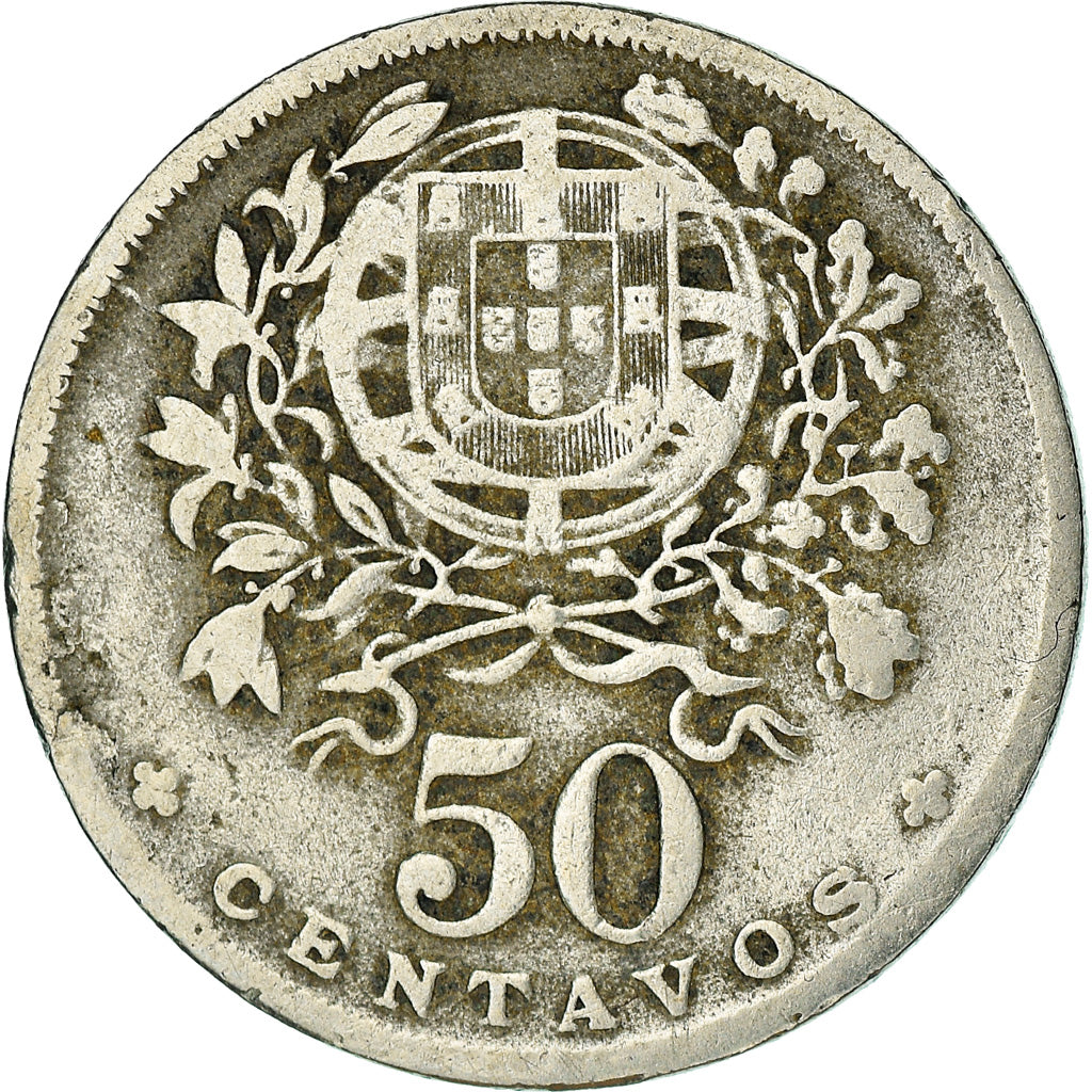 Moneta, Portogallo, 50 Centavos, 1928, MB, Rame-nichel, KM:577