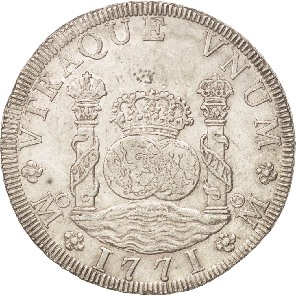 MEXICO, 8 Reales, 1771, Mexico City, KM #105, AU(55-58), Silver, 27.04