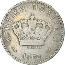 Monnaie, Crete, Prince George, 10 Lepta, 1900, Paris, TB+, Copper-nickel, KM:4.1