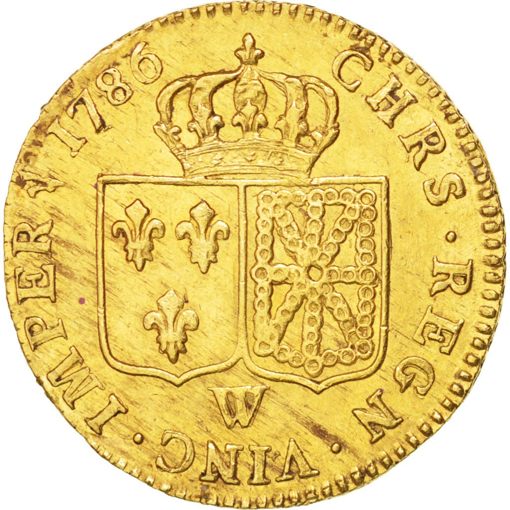 FRANCE, Louis d'or à la tête nue, Louis D'or, 1786, Lille, KM #591.15, AU(50-53)