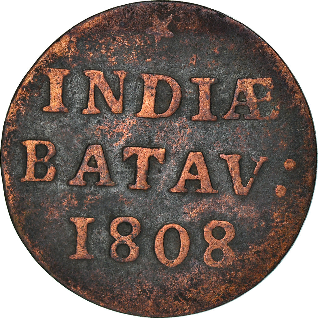 Moeda, Índias Orientais Neerlandesas, Duit, 1808, Dordrecht, VF(30-35), Cobre