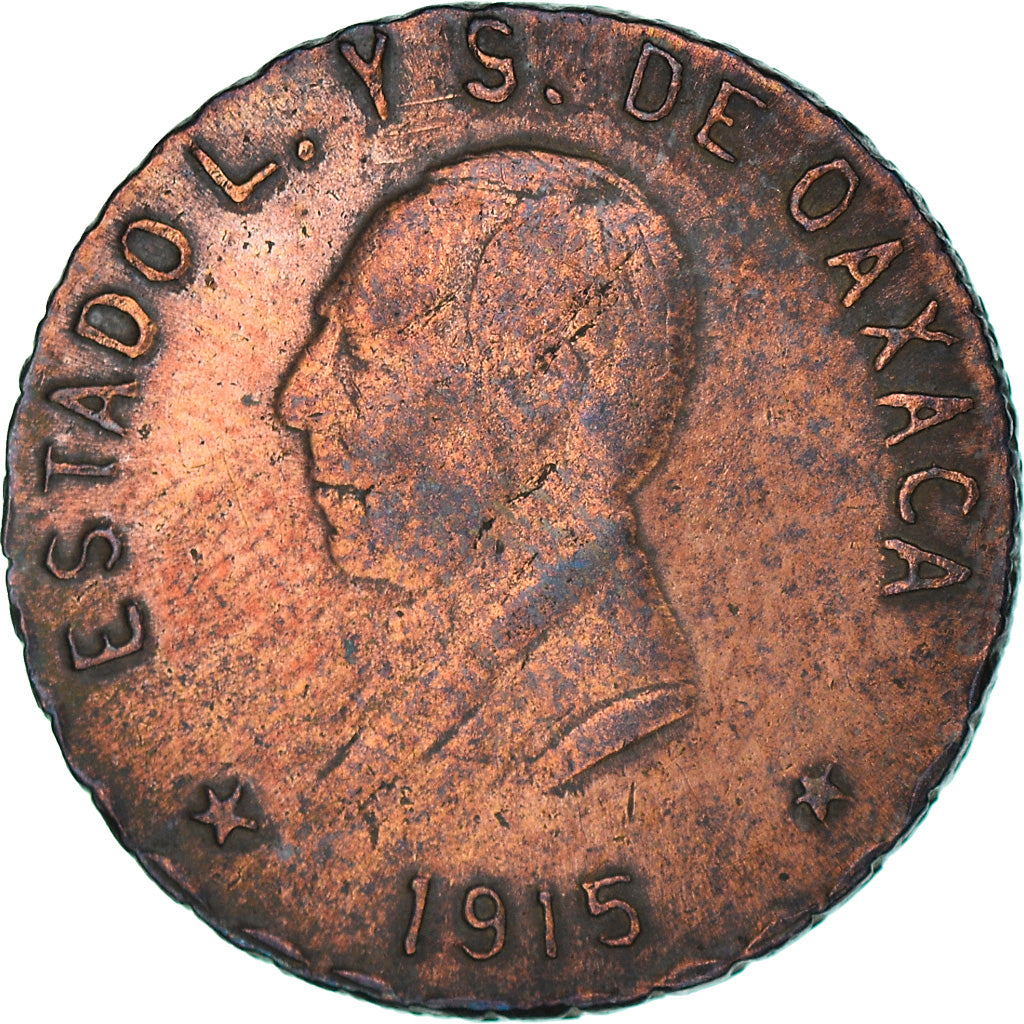 Coin, MEXICO-REVOLUTIONARY, OAXACA, 5 Centavos, 1915, EF(40-45), Copper, KM:721