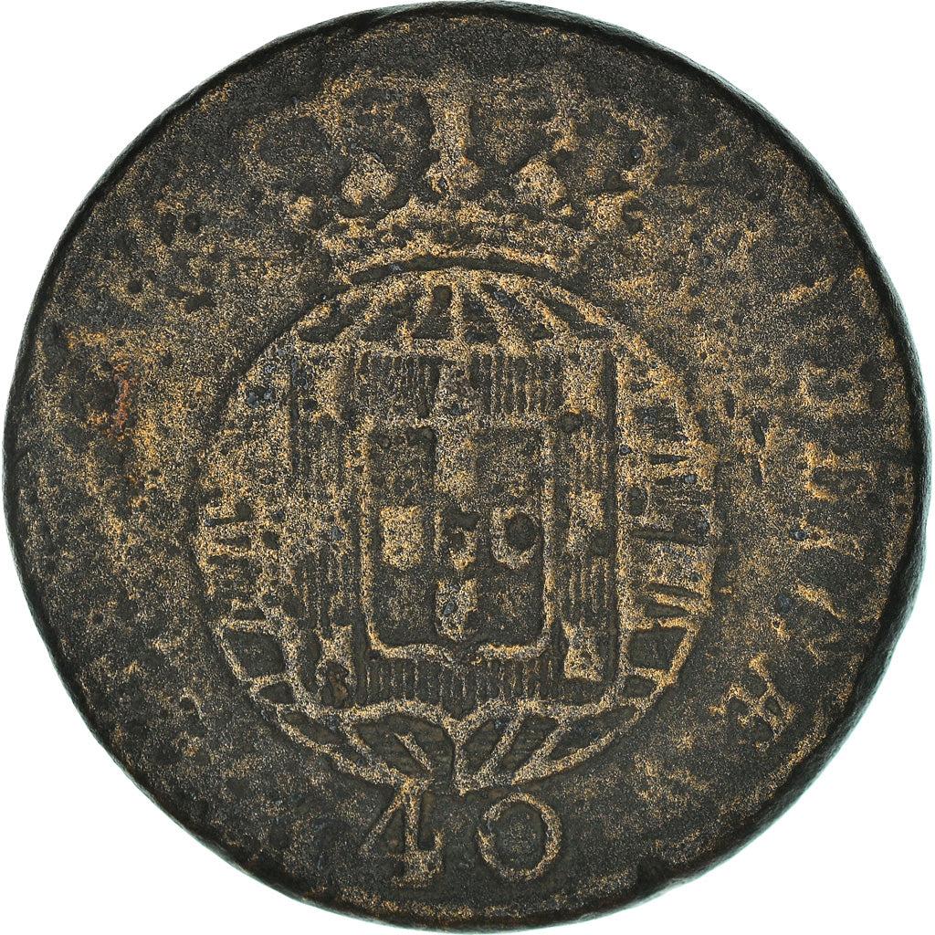 Moeda, Portugal, Jo, 40 Reis, Pataco, 1820, F(12-15), Bronze, KM:370