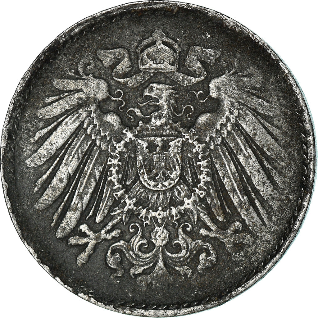 Coin, GERMANY - EMPIRE, 5 Pfennig, 1918, Berlin, VF(20-25), Iron, KM:19