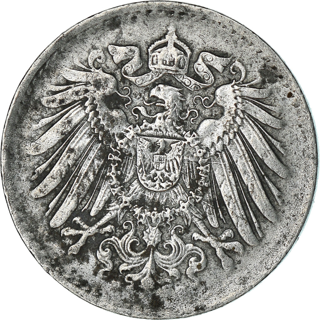 Münze, GERMANY - EMPIRE, 5 Pfennig, 1922, Stuttgart, S+, Iron, KM:19