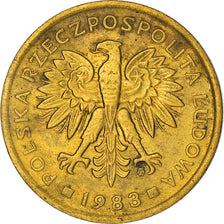 Münze, Polen, 2 Zlote, 1983, Warsaw, SS, Messing, KM:80.1