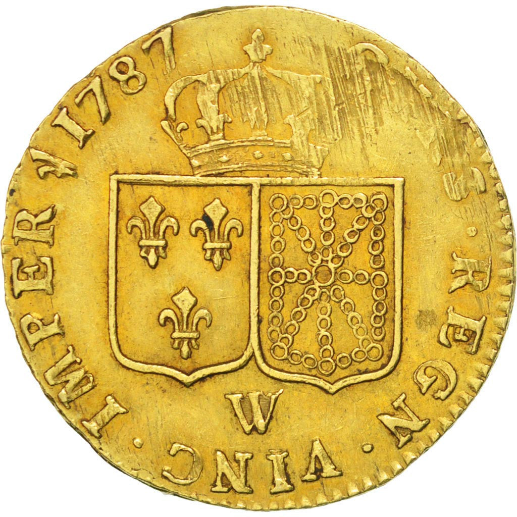 Francia, Louis XVI, Louis d'or à la tête nue, Louis d'Or, 1787, Lille, BB,...