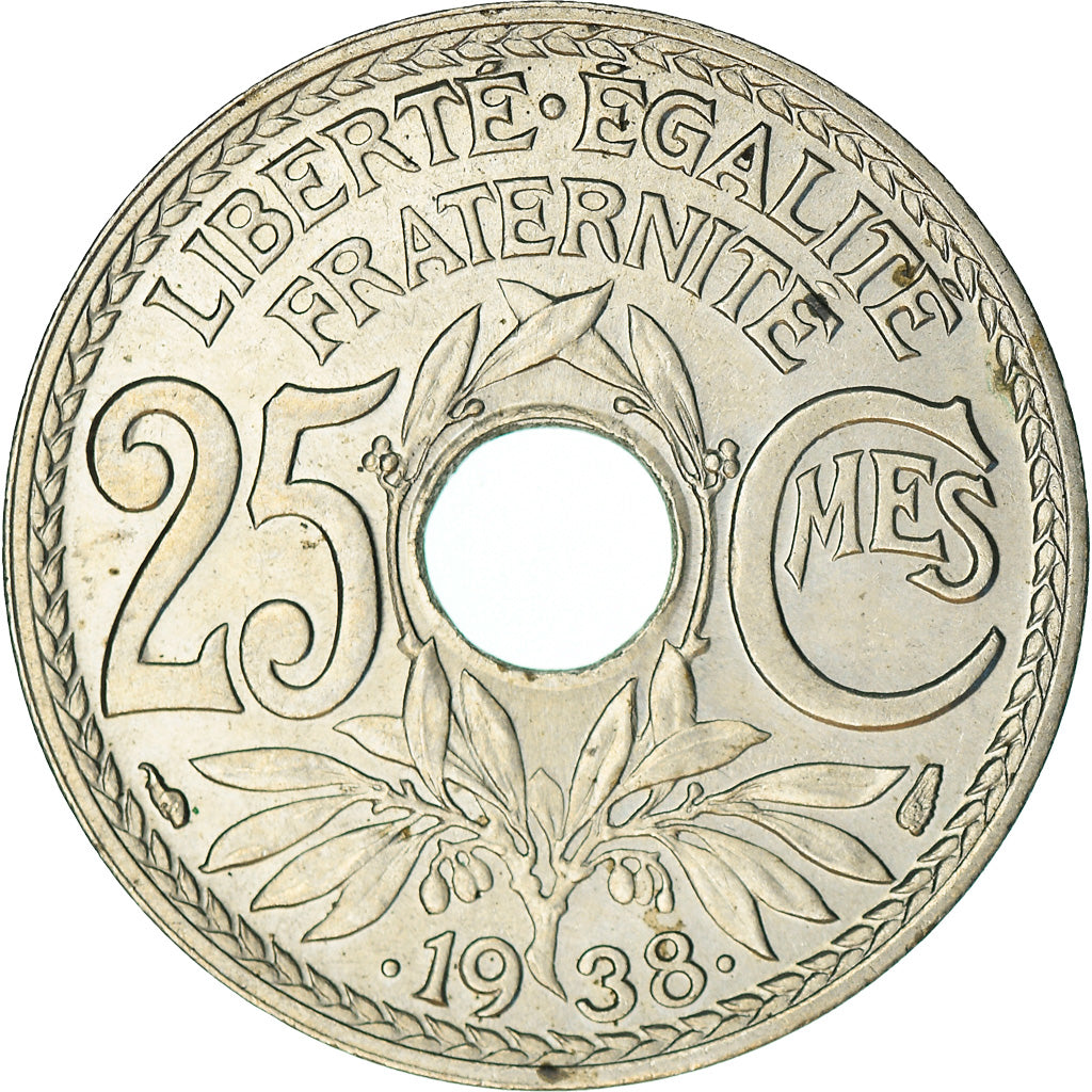 Monnaie, France, Lindauer, 25 Centimes, 1938, SUP+, Nickel-Bronze, Gadoury:380