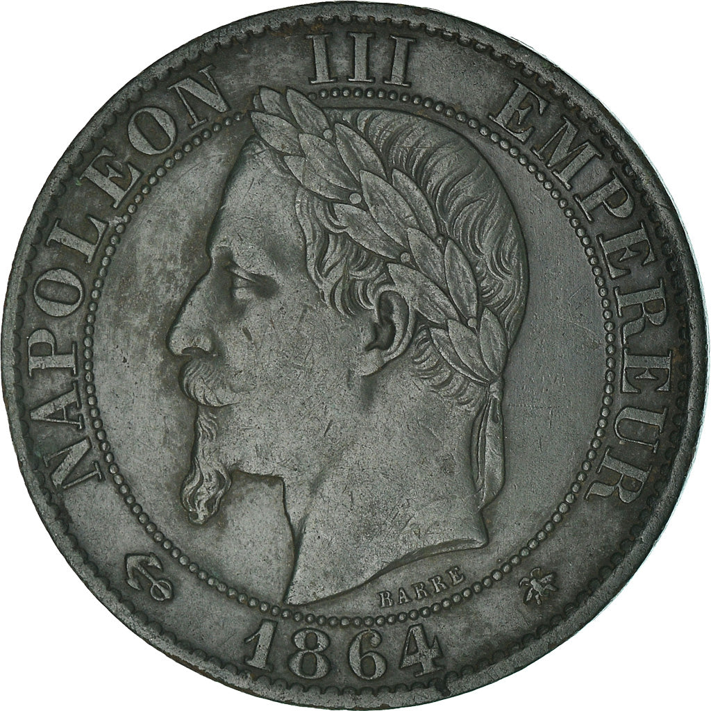Moeda, França, Napoleon III, Napoléon III, 5 Centimes, 1864, Paris, AU(50-53)