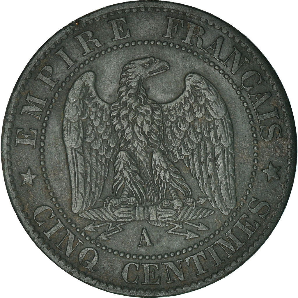 Moeda, França, Napoleon III, Napoléon III, 5 Centimes, 1864, Paris, AU(50-53)