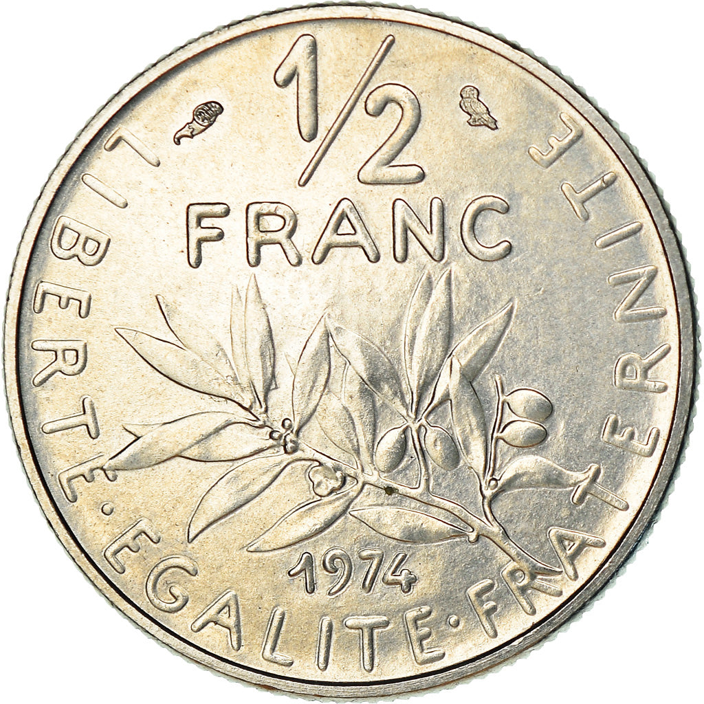 Monnaie, France, Semeuse, 1/2 Franc, 1974, Paris, FDC, FDC, Nickel, KM:931.1