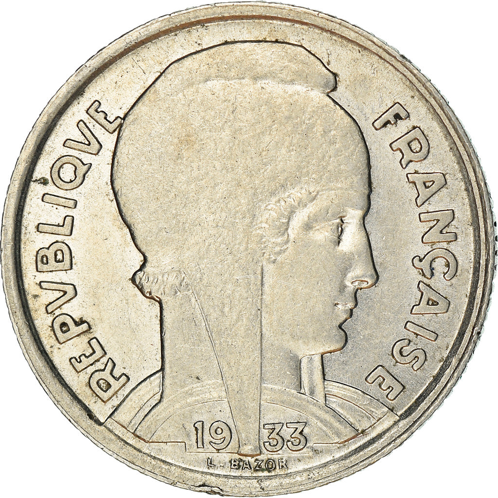 Monnaie, France, Bazor, 5 Francs, 1933, Paris, TB+, Nickel, Gadoury:753, KM:887