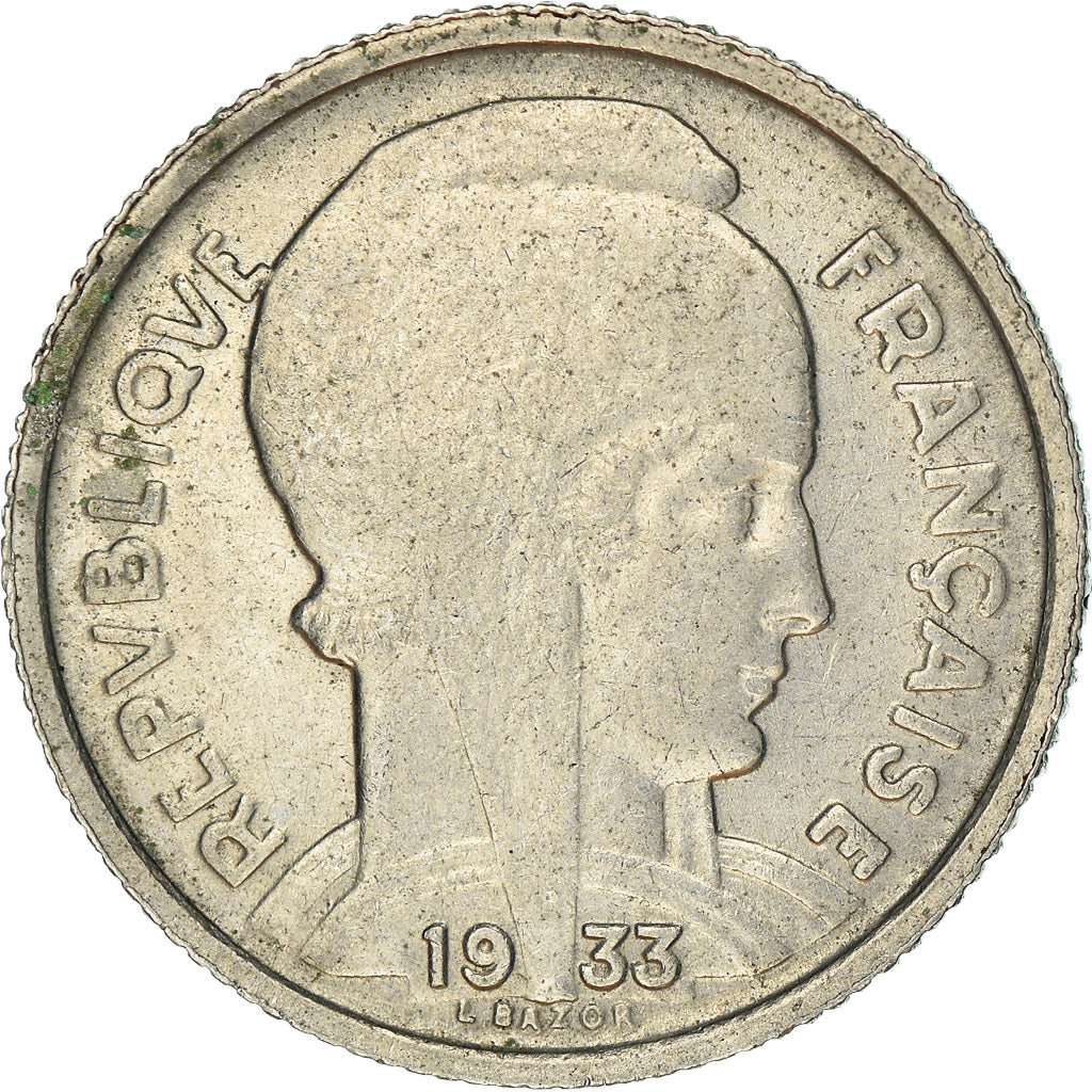 Coin, France, Bazor, 5 Francs, 1933, Paris, EF(40-45), Nickel, KM:887, Le