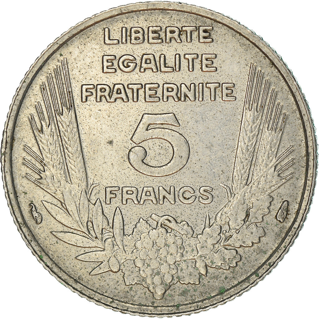 Coin, France, Bazor, 5 Francs, 1933, Paris, EF(40-45), Nickel, KM:887, Le