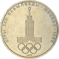 Moeda, Rússia, Rouble, 1977, Saint-Petersburg, AU(50-53), Cobre-Níquel-Zinco