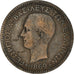 Coin, Greece, George I, 10 Lepta, 1869, Strassburg, VF(30-35), Copper, KM:43
