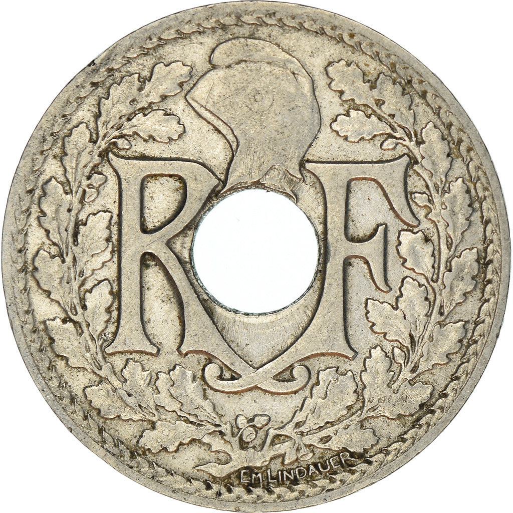 Moeda, França, Lindauer, 25 Centimes, 1914, EF(40-45), Níquel, KM:867