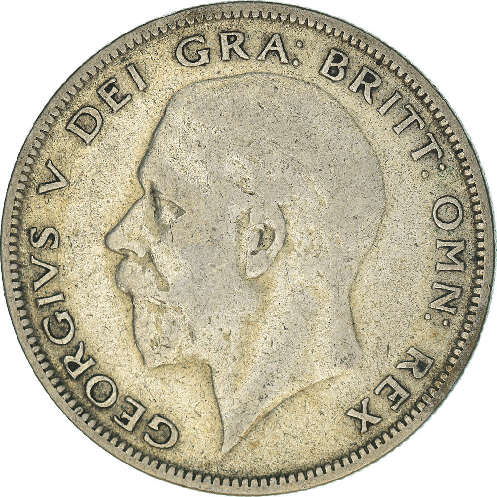 Moneta, Gran Bretagna, George V, 1/2 Crown, 1928, MB+, Argento, KM:835