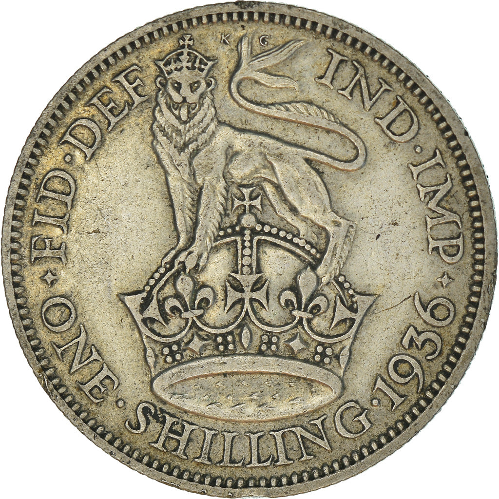 Coin, Great Britain, George V, Shilling, 1936, EF(40-45), Silver, KM:833