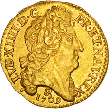Monnaie, France, Louis XIV, Louis d'or au soleil, Louis d'Or, 1709, Aix, PCGS