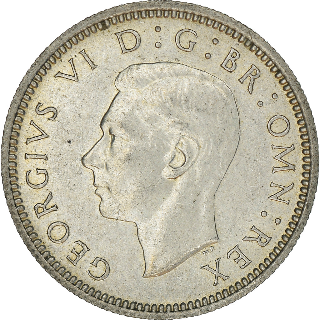 Coin, Great Britain, George VI, 6 Pence, 1944, MS(60-62), Silver, KM:852