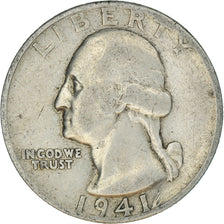 Münze, Vereinigte Staaten, Washington Quarter, Quarter, 1941, U.S. Mint