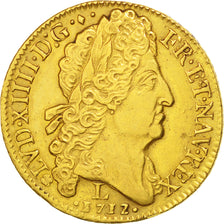 FRANCE, Double louis d'or au soleil, 2 Louis D'or, 1712, Bayonne, KM #405.8,...