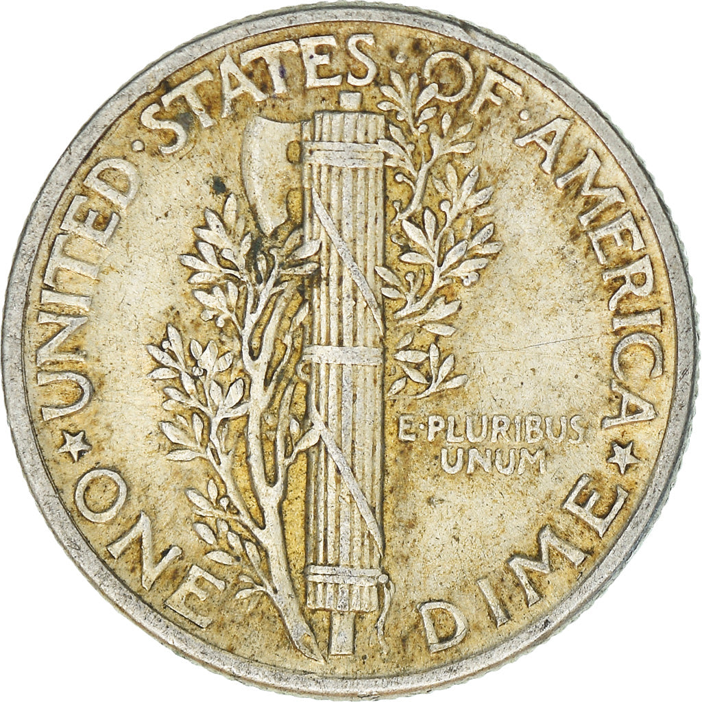 Moneta, Stati Uniti, Mercury Dime, Dime, 1943, U.S. Mint, Philadelphia, BB