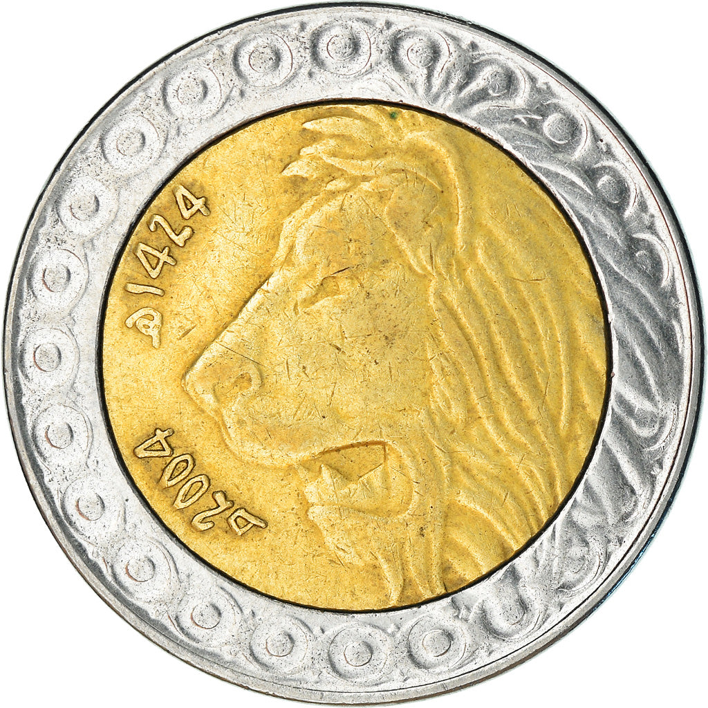 Monnaie, Algeria, 20 Dinars, 2004/AH1424, Algiers, TTB+, Bi-Metallic, KM:125