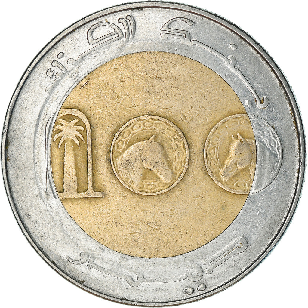 Coin, Algeria, 100 Dinars, 2000/AH1421, Algiers, VF(30-35), Bi-Metallic, KM:132