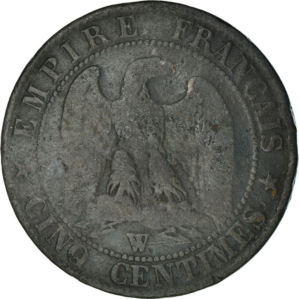 Moneta, Francja, Napoleon III, Napoléon III, 5 Centimes, 1856, Lille
