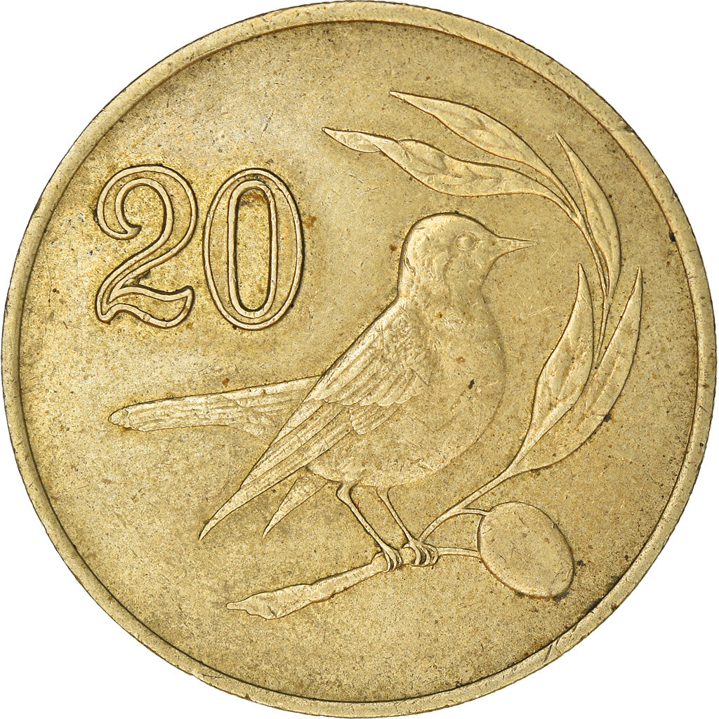 Monnaie, Chypre, 20 Cents, 1985, TB+, Nickel-brass, KM:57.2